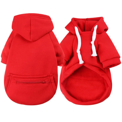 Sweat à Capuche Chien Poche Zippée Grand Format