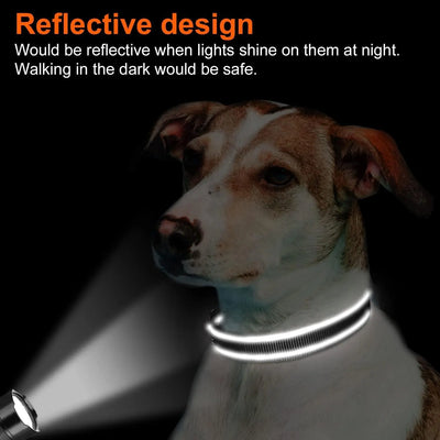 Collier Rembourré Réfléchissant Gravé Nom Chien
