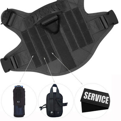 Harnais Tactique Chien Set Complet avec Pochettes Molle