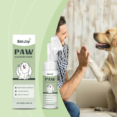 Mousse Nettoyante Pattes avec Brosse pour Chien