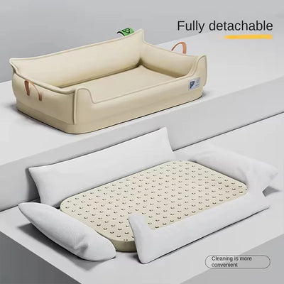 Canapé pour Chien Déhoussable Étanche Bords Hauts 85 cm
