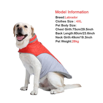 Manteau Imperméable Doublure Polaire Épaisse Col Haut Grand Chien