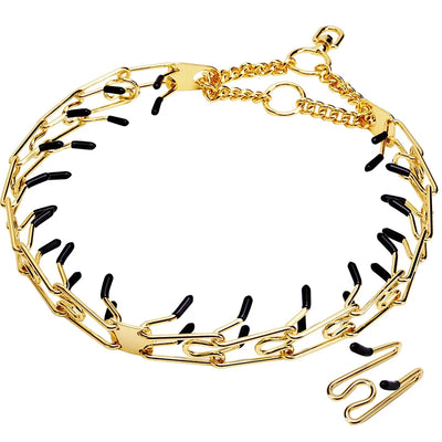 Collier à Pointes Inox Maillons Amovibles Embouts Caoutchouc