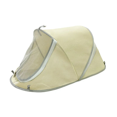 Tente pour Chien Pop-Up Anti-UV Niche Pliable Beige