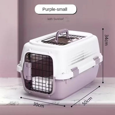 Cage de Transport Petit Chien et Chat Portable Ventilée