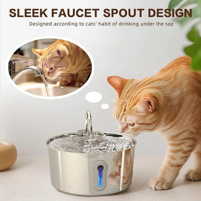 Fontaine à Eau Inox 4 L Bec Robinet pour Chien