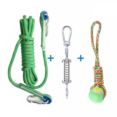 Spring Pole Chien Kit Corde 5 m avec Jouet à Tirer