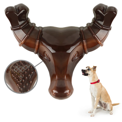 Jouet à Mâcher Bœuf Gros Chien Peluche Interactif