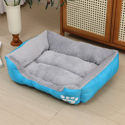 Canapé pour Chien Carré Doux Lavable Chaud d'Hiver