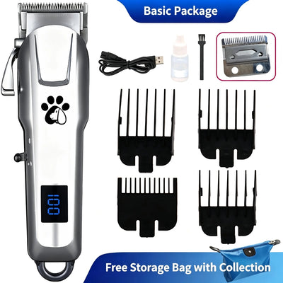 Tondeuse pour Chien Professionnelle Sans Fil 250 min LCD