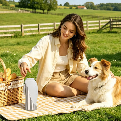 Gamelle de Voyage Chien Bouteille d'Eau Inox Portable