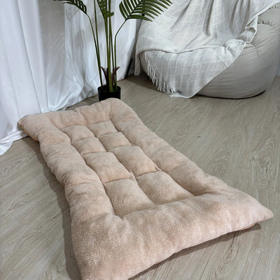 Tapis de Couchage Double Face pour Chien, Beige et Gris