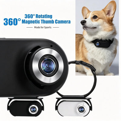 Caméra pour Chien Rotation 360° Grand Angle 120° Mini