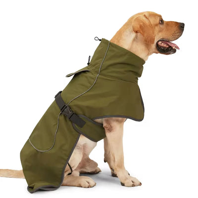 Manteau Imperméable d'Hiver Coupe-Vent Bande Réfléchissante Grand Chien