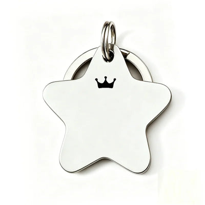 Médaille d'Identification Étoile Gravée pour Chien