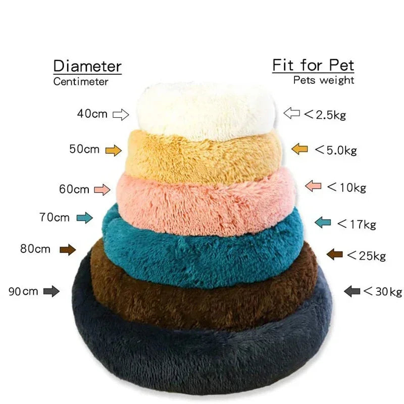 Panier Donut Ultra Doux Chien Moyen 40 à 90 cm