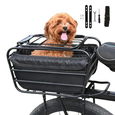Porte-Chien de Vélo Arrière pour Porte-Bagages Petit Chien