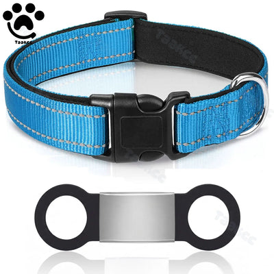 Collier Rembourré Réfléchissant Gravé Nom Chien