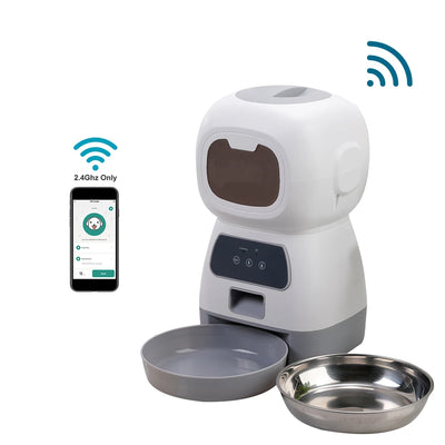 Distributeur de Croquettes WiFi 3,5 L Enregistreur Vocal