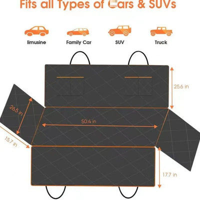Hamac Voiture pour Chien Zippé 128 x 65 cm avec Poches