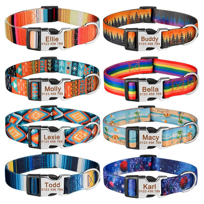 Collier Chien Personnalisé Gravé Motif au Choix