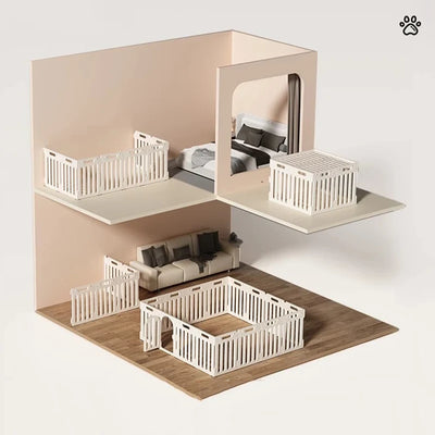 Parc pour Chien d'Intérieur avec Couvercle 7 à 11 Pièces