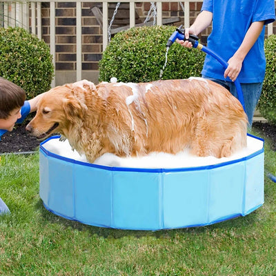 Piscine pour Chien Pliable 50 cm Bassin Anti-Sable
