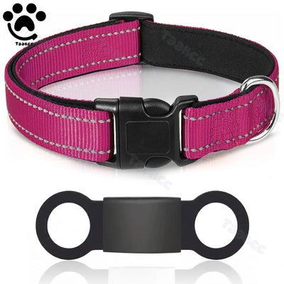 Collier Rembourré Réfléchissant Gravé Nom Chien
