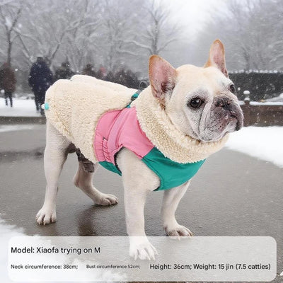 Manteau Laine d'Agneau Coupe-Vent Chien Extérieur