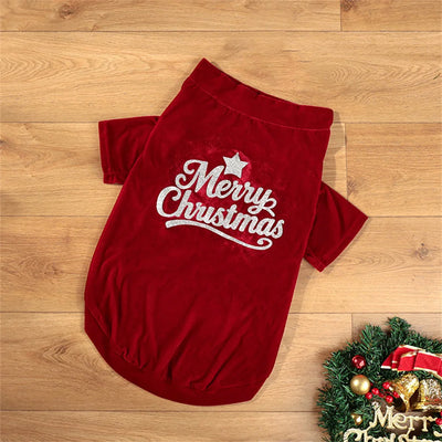 Pull de Noël Velours Confortable Grand Chien