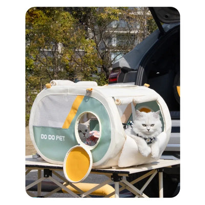 Valise de Transport pour Chien et Chat Pliable à Roulettes