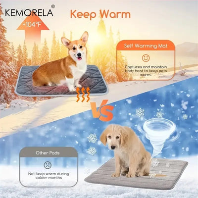 Matelas d'Hiver Matelassé pour Chien Antidérapant 120x90 cm