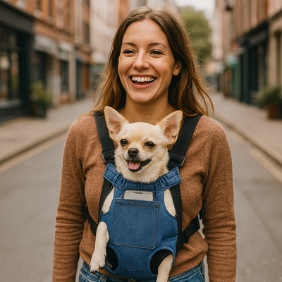https://cdn.shopify.com/s/files/1/0763/9767/4819/files/Sac_de_transport_ventral_pour_chien_bleu-chihuahua-et-femme-heureuse-dans-la-rue.png?v=1743777360