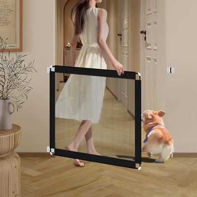 Barrière pour Chien Porte et Couloir Filet 72 cm
