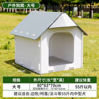 Niche Chien Extérieur en Plastique Ventilée 3 Tailles