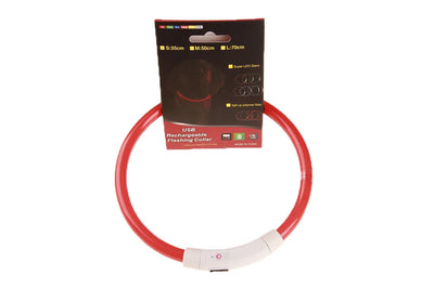 Collier Lumineux LED Rechargeable USB Tube 70 cm Chien