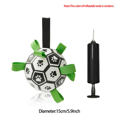 Jouet Ballon de Football à Sangles pour Chien Moyen et Grand