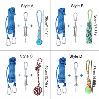 Spring Pole Chien Kit Corde 5 m avec Jouet à Tirer