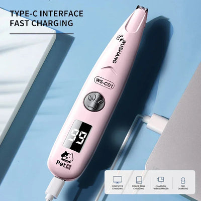 Tondeuse pour Chien Étanche Lame Céramique 18 mm USB-C