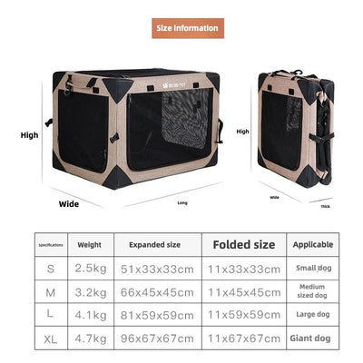 Caisse de Transport Chien Pliable Souple 51 à 96 cm