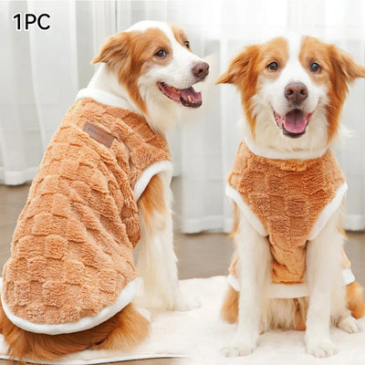 Manteau Flanelle Douce Gaufrée pour Chien Moyen à Grand
