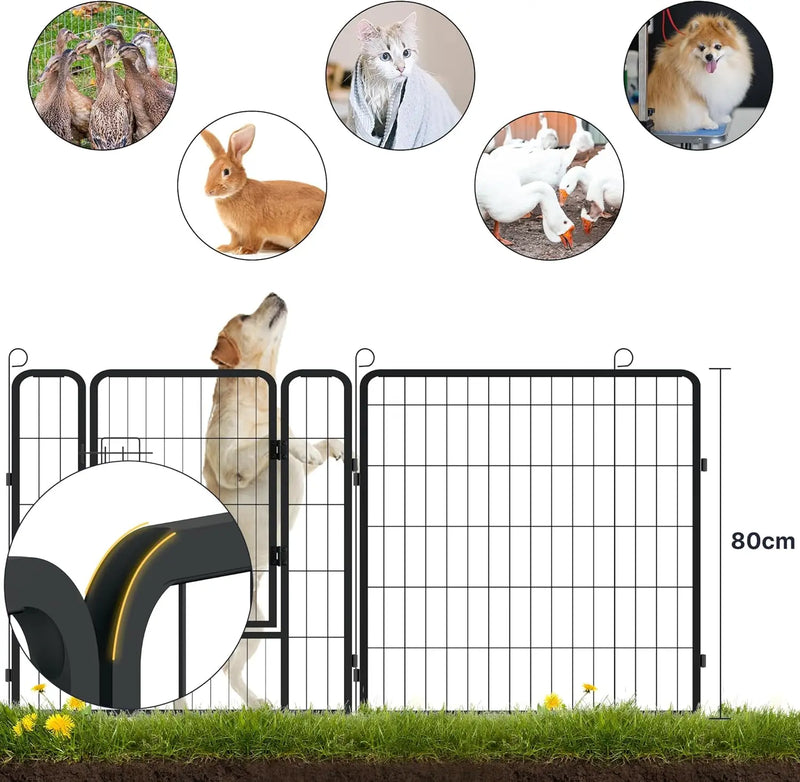 Parc Enclos Pliable pour Chien avec Portes Maison et Jardin