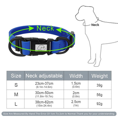 Collier PVC Réglable Imperméable Gros Chien