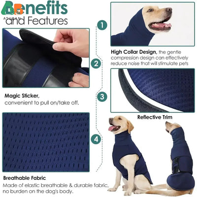 Vêtement Apaisant Anti-Anxiété à Capuche Chien Orage