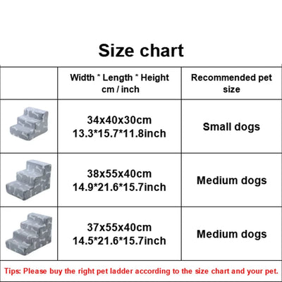 Escalier pour Chien Polaire Motif Os 3 ou 4 Marches
