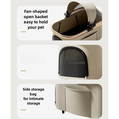 Poussette pour Chien de Luxe 3 en 1 Nacelle Détachable