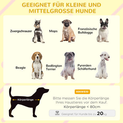 Niche Chien Bois de Sapin PawHut Plancher Amovible Gris
