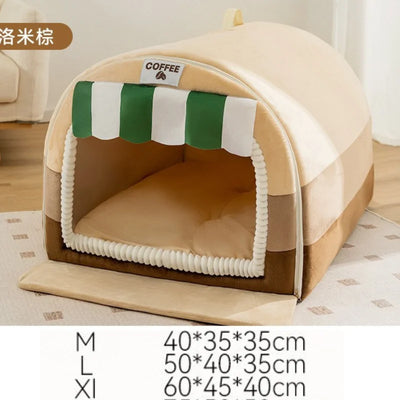 Niche d'Intérieur pour Chien Cabane en Arche Petit Chien 3 Tailles