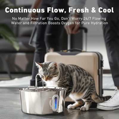 Fontaine à Eau Inox 4 L Bec Robinet pour Chien