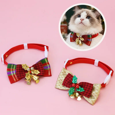 Collier de Noël Nœud Papillon et Clochettes pour Chien